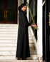 Black Satin-Textured Long Dress 62942